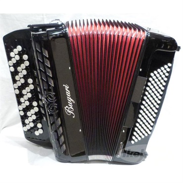 BUGARI (イタリア製リュック型ソフトケース付き)320CH BK (セミハンドメイドリード搭載) BUGARI ブガリ イタリア製 クロマチックアコーディオン ボタン式 Black 画像1