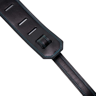 Moody Leather-Leather 2.5inch Standard Tail [Black-Sky Blue] 画像3