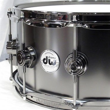 dw DRVD6514SVNBK [Collector's Satin Black Over Brass Snare 14×6.5 / Black Nickel Hardware] 画像1