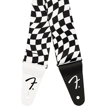 Fender USA 【夏のボーナスセール】 Wavy Checkerboard Polyester Strap (Black/White) [0990637288] 画像1