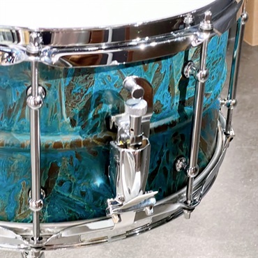 PORK PIE Patina Brass Snare Drum 13×7 [Made in USA] 画像1