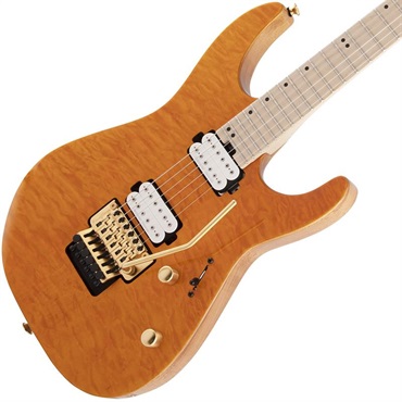 Charvel Pro-Mod DK24 HH FR M Mahogany with Quilt Maple (Dark Amber/Maple) 画像2