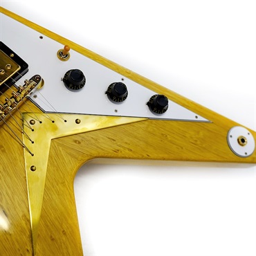 Gibson 1958 Korina Flying V Reissue VOS Natural w/White Pickguard SN.831019 画像4
