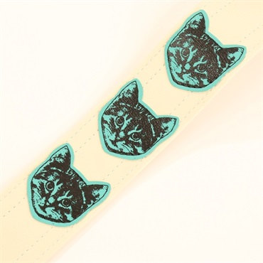 Couch Guitar Strap ニャン・ ニャン・ ニャン White/T.Green 画像1