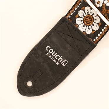 Couch Guitar Strap Cork and Brown Flowers 画像2