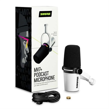SHURE 【数量限定アクセサリーボーナス キャンペーン！】MV7+(ホワイト)(MV7+-W-J)(配信，ゲーミング定番・USBダイナミックマイク)(国内正規品2年保証)(シュア) 画像3