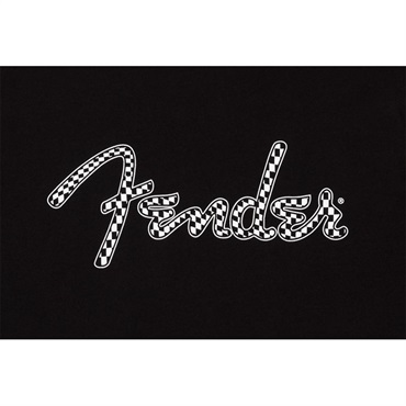 Fender USA 【夏先取り大特価セール】【生産完了品】FENDER(R) SPAGHETTI WAVY CHECKER LOGO TEE BLACK (XL size)(#9192411606) 画像1