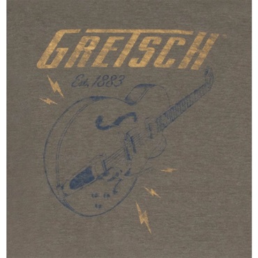 GRETSCH GRETSCH(R) LIGHTNING BOLT T-SHIRT MILITARY HEATHER GREEN （LARGE)(#9222657606) 画像1