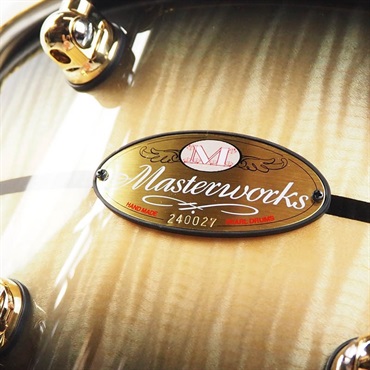 Pearl Masterworks Snare Drum 14×7 - Natural to Black Burst over White Sycamore w/Ebony Inlay/Gold Parts [MWAC1470S-G] 画像2