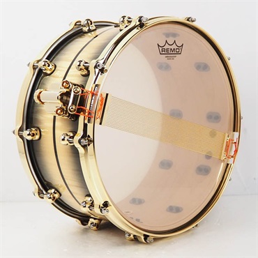 Pearl Masterworks Snare Drum 14×7 - Natural to Black Burst over White Sycamore w/Ebony Inlay/Gold Parts [MWAC1470S-G] 画像4