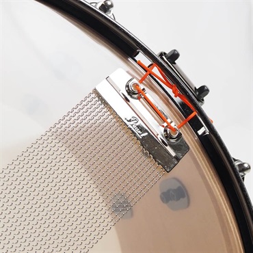 Pearl Masterworks Snare Drum 14×7 - Natural to Blue Burst over White Sycamore w/Ebony Inlay/Black Ninickel Parts [MWAC1470S-BN] 画像8