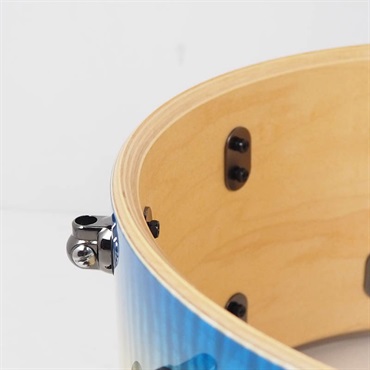 Pearl Masterworks Snare Drum 14×7 - Natural to Blue Burst over White Sycamore w/Ebony Inlay/Black Ninickel Parts [MWAC1470S-BN] 画像10