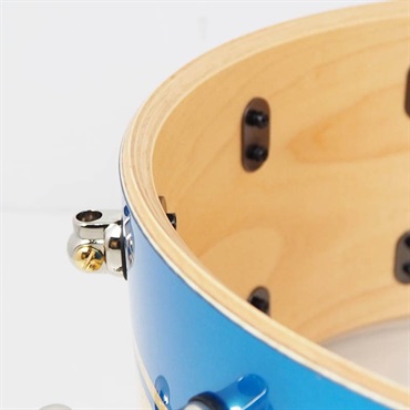 Pearl Masterworks Snare Drum 14×7 - Gloss Natural Sycamore w/Metallic Blue Stripe and Ebony Inlay/Ninickel Finish Parts [MWAC1470S-N] 画像10