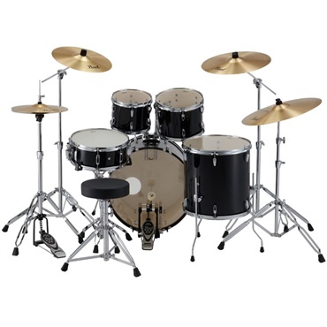 Pearl RS525SCWN/C-2CS #31 + PPB-KCP5 [ROADSHOW シンバル付ドラムフルセット（2クラッシュシンバル仕様） - ジェットブラック]【純正ドラムマット付属】 画像1