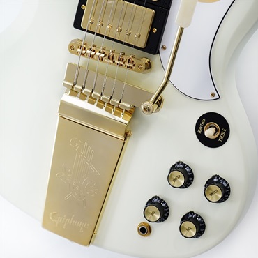 Epiphone Inspired by Gibson Custom Shop 1963 Les Paul SG Custom With Maestro Vibrola (Classic White) 画像4