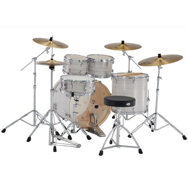 Pearl EXX725SN/C-2CS #777 [EXPORT スタンダードサイズ ドラムセット / 2クラッシュシンバル仕様 - スリップストリームホワイト]【シンバル＆ハードウェア＆スティック付属】 画像4