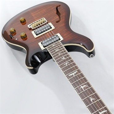 P.R.S. SE Custom 24 Semi-Hollow Piezo (Orange Tiger Smokeburst) 画像4