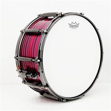 Pearl MMGC1465S/BN #T18 [Masters Maple Gum 14×6.5 Snare Drum - Nitro Red and Black Lacquer Swirl  w/Nickel Hardware]【Pearlファクトリーツアー2024オーダー品】 画像3