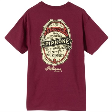 Gibson 【夏先取り大特価セール】The House of Stathopoulo Tee (Maroon)， Large [EA-TEE-HOUSE-RED-LG] 画像1