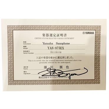 YAMAHA USED 中古 ヤマハ アルトサックス YAS-875EX（現行モデル） S/N:F61xx4 画像1