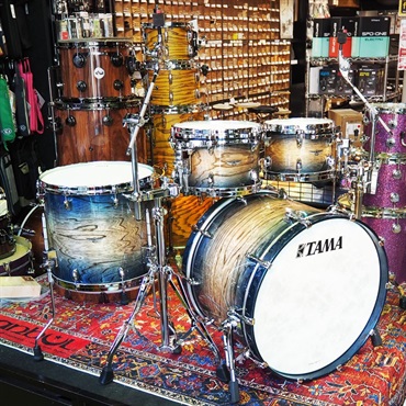 TAMA STAR Walnut 4pc Drum Kit [22BD，16FT，12TT，10TT] -Indigo Japanese Sen Burst- 画像1