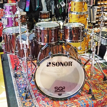 SONOR 【創業50周年大決算SALE】値下げしました！SQ2 System Beech Heavy 5pc Drum Kit -Ebony High Gloss- [BD22，TT10，TT12，FT14，FT16] 画像1