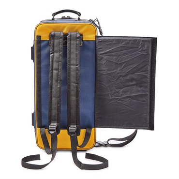 GARD BAGS ガードバッグス / ファイバーグラス シリーズ 4-EHSNB-K トランペット用 ダブル ケース / ネイビーコーデュラ ナイロン・ブラックレザー トリム・イエローハイライト 画像2