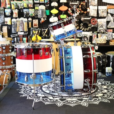 Ludwig VISTALITE 3pc Drum Kit Limited Edition Patterns [22BD，16FT，13TT] -Pattern A [Red/White/Blue]　【店頭展示特価品】 画像1
