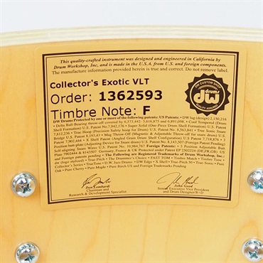 dw DRX66514SSC636 [Collector's Pure Maple Old Style VLT Shell 14×6.5 / Natural Lacquer Over Koa] 画像10