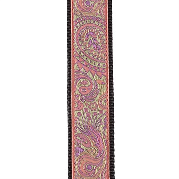 D’Addario ジャカードウクレレストラップ 15UKE03(ペイズリー、ピンク/グリーン) ダダリオ 画像2