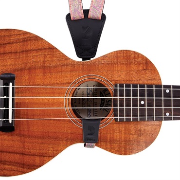 D’Addario 【夏のボーナスセール】クレードル ジャカード ウクレレ ストラップ 19UKE05(ペイズリー、ピンク/グリーン) ダダリオ 画像1