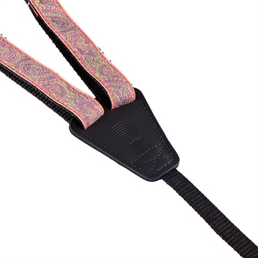 D’Addario 【夏のボーナスセール】クレードル ジャカード ウクレレ ストラップ 19UKE05(ペイズリー、ピンク/グリーン) ダダリオ 画像2
