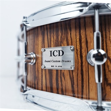 Inami Custom Drums ICD Zebra/Oak Mix Stave Snare Drum 14×5.5【MADE IN JAPAN】 画像2
