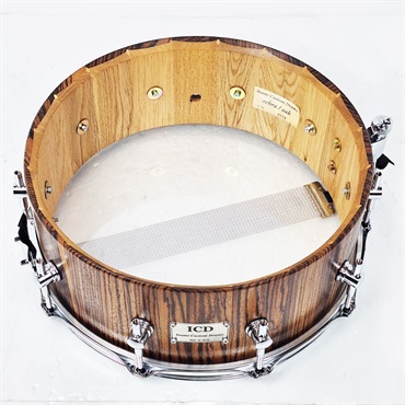 Inami Custom Drums ICD Zebra/Oak Mix Stave Snare Drum 14×5.5【MADE IN JAPAN】 画像8