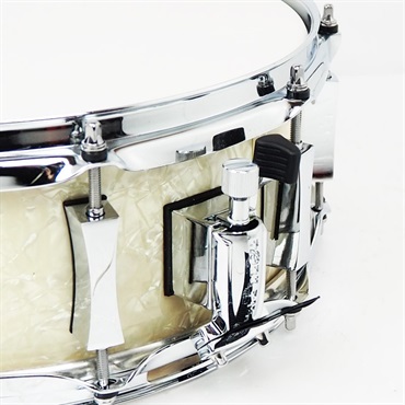 PORK PIE 【創業50周年大決算SALE】8ply Maple Snare Drum 14×5 - Vintage White Marine Pearl Wrap 画像5