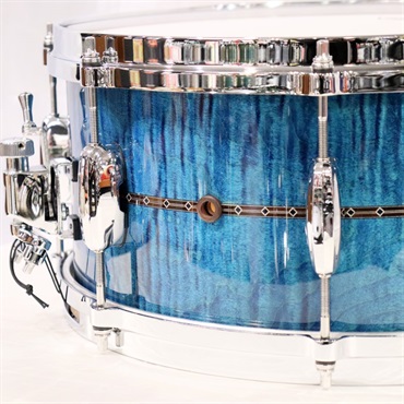 TAMA TMS1465DR-OLC [STAR Maple 14''×6.5'' Snare Drum - Ocean Blue Curly Maple]【Made in Japan】 画像4