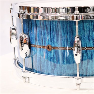 TAMA TMS1465DR-OLC [STAR Maple 14''×6.5'' Snare Drum - Ocean Blue Curly Maple]【Made in Japan】 画像5