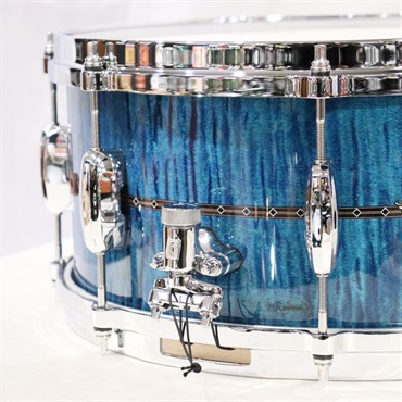 TAMA TMS1465DR-OLC [STAR Maple 14''×6.5'' Snare Drum - Ocean Blue Curly Maple]【Made in Japan】 画像6