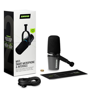 SHURE 【数量限定アクセサリーボーナス キャンペーン！】MV7i(USB-C接続対応ダイナミック型USBマイク・XLR入力対応オーディオインターフェイス)(MV7I-J)(シュア) 画像4