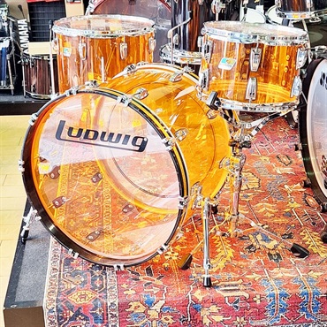 Ludwig USED 中古 Amber Vistalite 3pc Drum Kit [22BD.16FT.12TT/ファイバーケース付属] 画像2