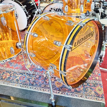 Ludwig USED 中古 Amber Vistalite 3pc Drum Kit [22BD.16FT.12TT/ファイバーケース付属] 画像4