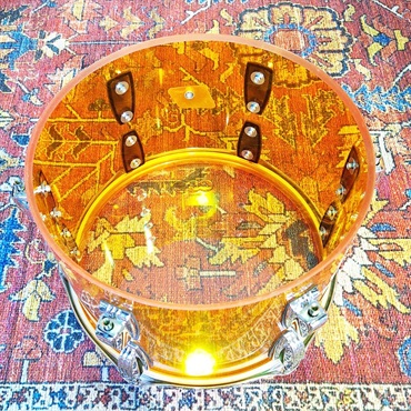 Ludwig USED 中古 Amber Vistalite 3pc Drum Kit [22BD.16FT.12TT/ファイバーケース付属] 画像9