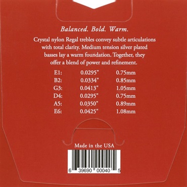 AUGUSTINE 【夏のボーナスセール】REGAL/RED SET MEDIUM TENSION オーガスティン 画像1