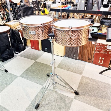 TOCA USED 中古 Pro Line Hand Hammered Steel Timbale Set [スタンド付属/Black Copper Finish] 画像1