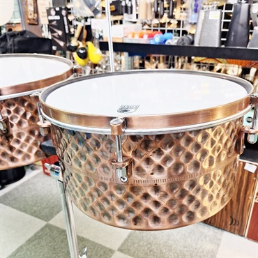 TOCA USED 中古 Pro Line Hand Hammered Steel Timbale Set [スタンド付属/Black Copper Finish] 画像3
