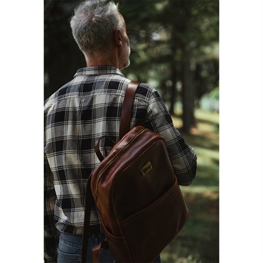 Gibson LIFTON-BPK-BRN Lifton Leather Backpack Brown 画像6