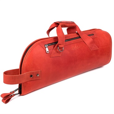 MG Leather Work シングル トランペット用ソフトケース CrazyHorse Red (レッド) 画像2