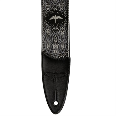 P.R.S. PRS 2inch Guitar Strap Custom Jacquard Birds Fleur (Charcoal) 画像1
