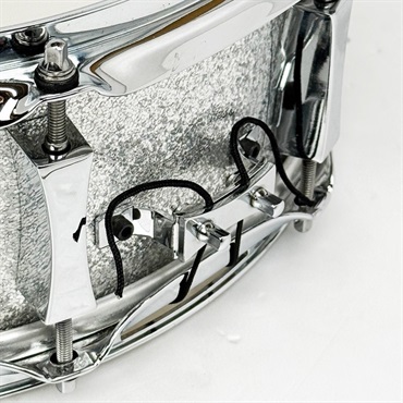 PORK PIE USED 中古 8ply Maple Snare Drum 14×5 - Silver Sparkle Wrap 画像5