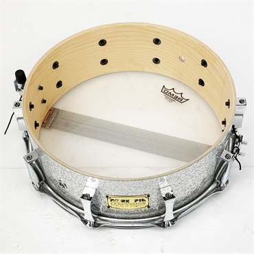 PORK PIE USED 中古 8ply Maple Snare Drum 14×5 - Silver Sparkle Wrap 画像7